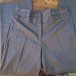 Grey multi-colored pinstripe dress pants